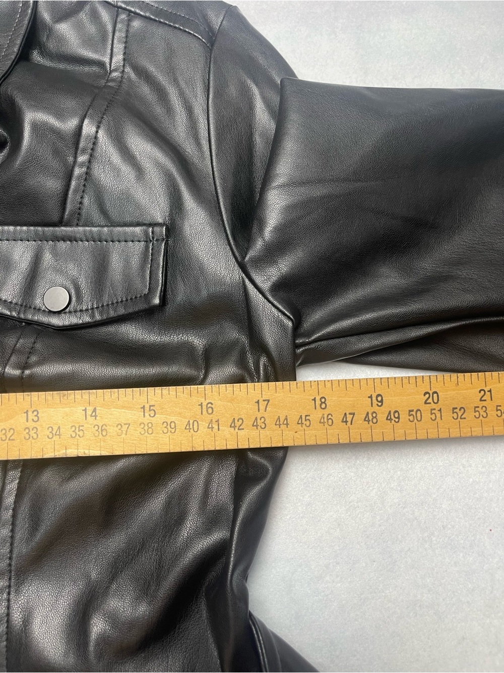 Truth Black Faux-Leather Belted Jacket - Picture 9 of 11